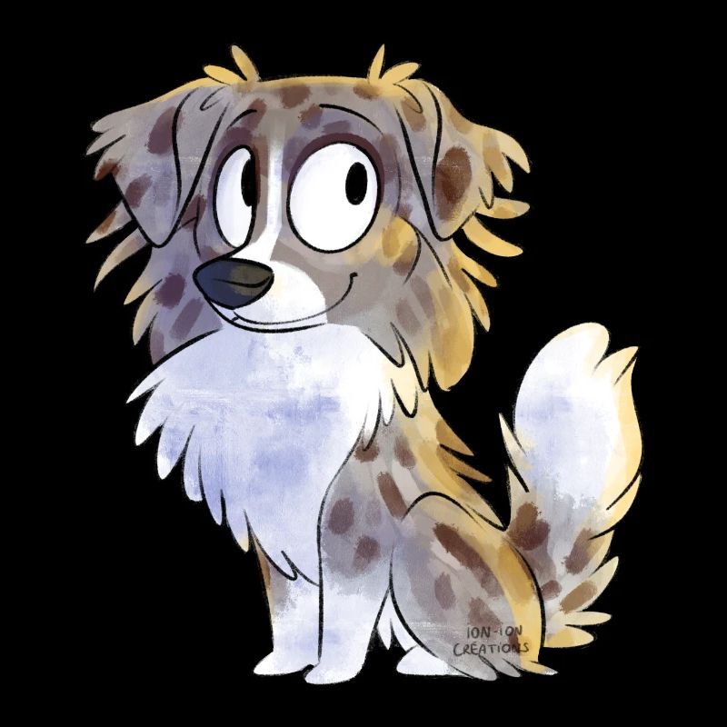 Chibi Australian Shepherd - Red Merle