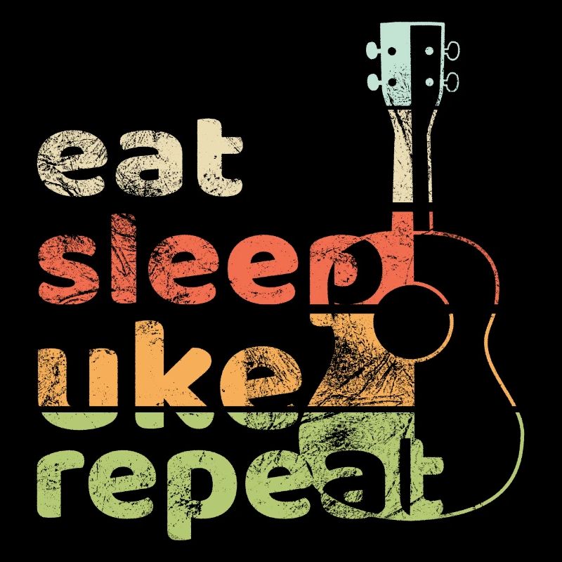 eat sleep uke repeat! vintage hell