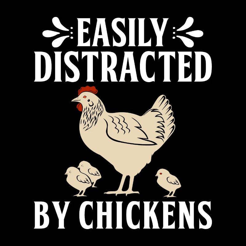 Facilement distrait par les poulets - Poulet
