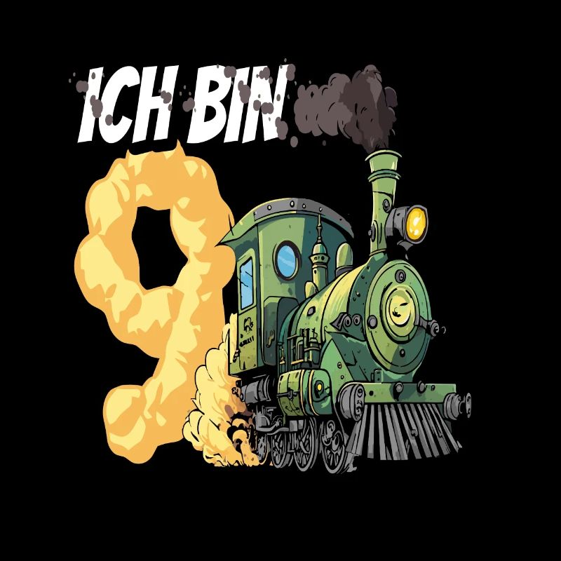 Ich bin 9 - 9. Geburtstag Zug Dampflok