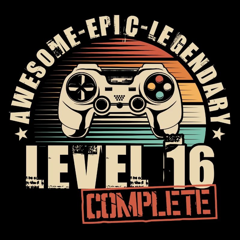 16e anniversaire Gamer 16 ans Niveau 16 Complet