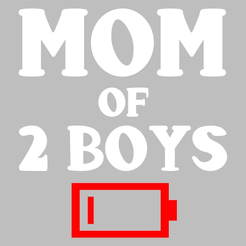 Müde Mutter von 2 jungen lustigen Mutter von zwei Söhnen