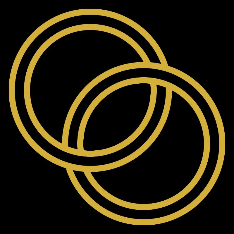 goldene verschlungene Eheringe