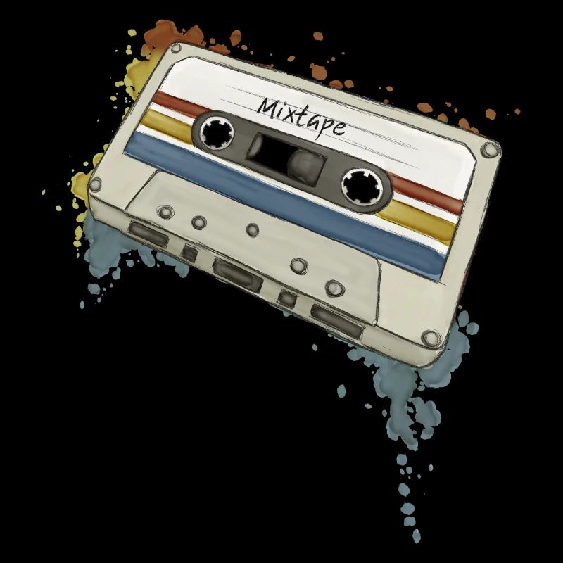 Mixtape de style rétro Funky Oldschool Cassette