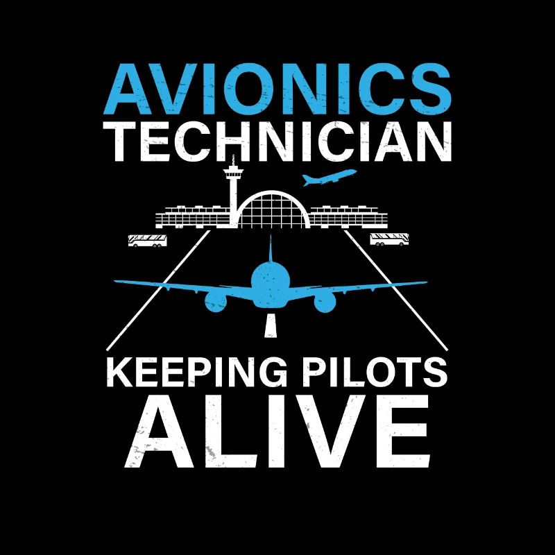 Lustiger Avioniktechniker, der den Piloten am