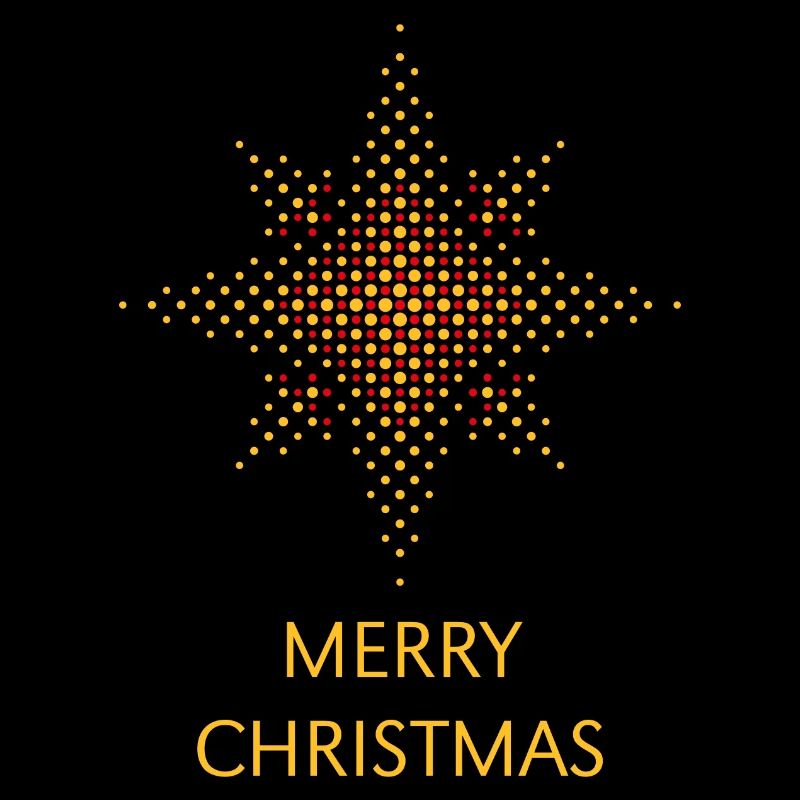 Joyeux Noël (Points de Noël étoiles / Or)
