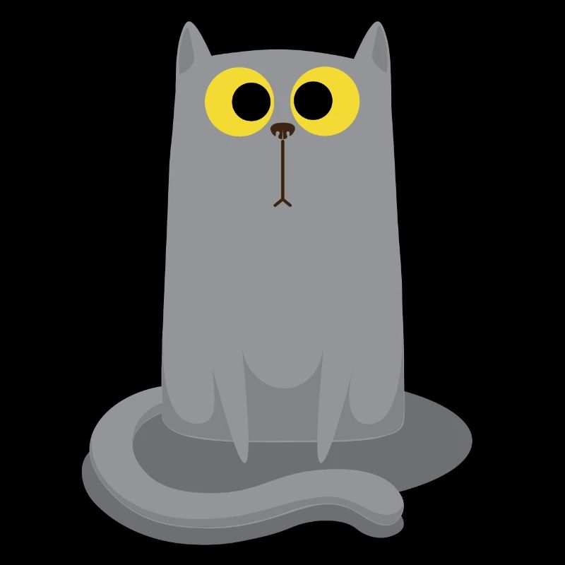 Sitting gray cat