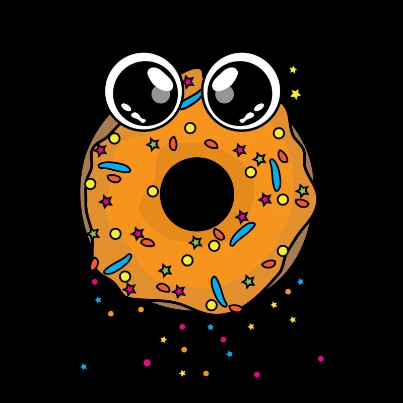 Dessin animé mignon beignet orange