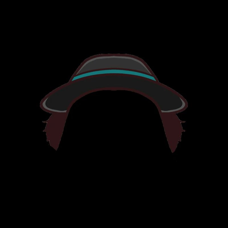 Hat with sideburns