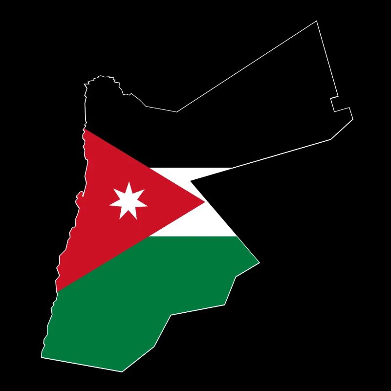 Carte du drapeau de la Jordanie