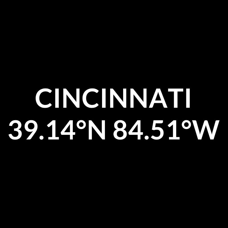 Coordonnées de Cincinnati, Ohio, États-Unis