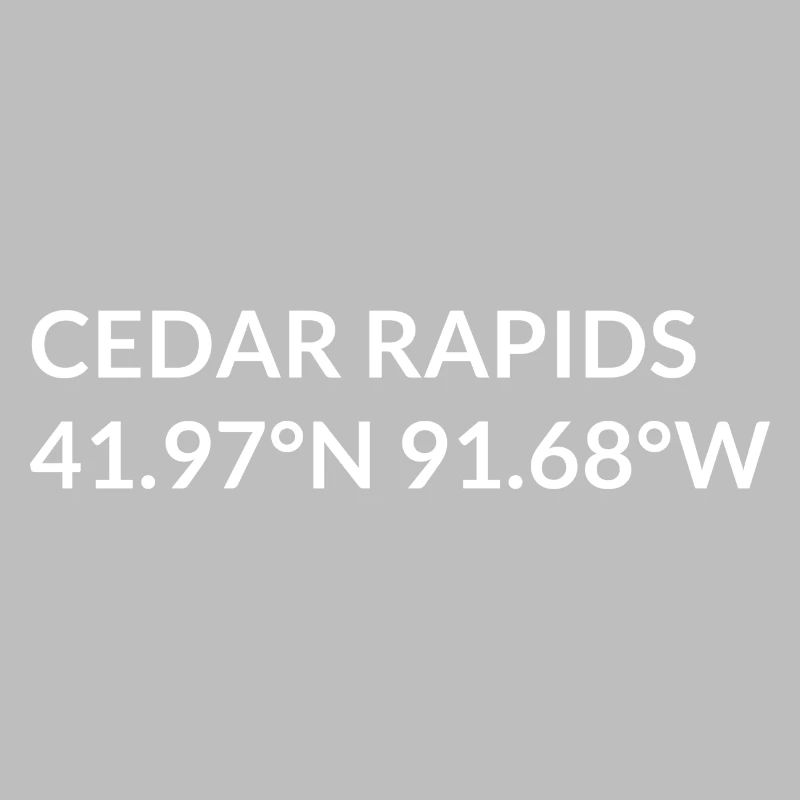 Cedar Rapids, Iowa, USA Coordinates
