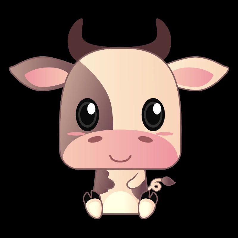 Dessin animé mignon bébé vache