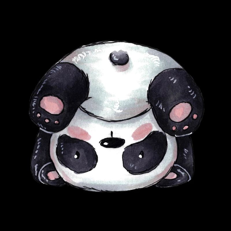 Panda de dessin animé sportif