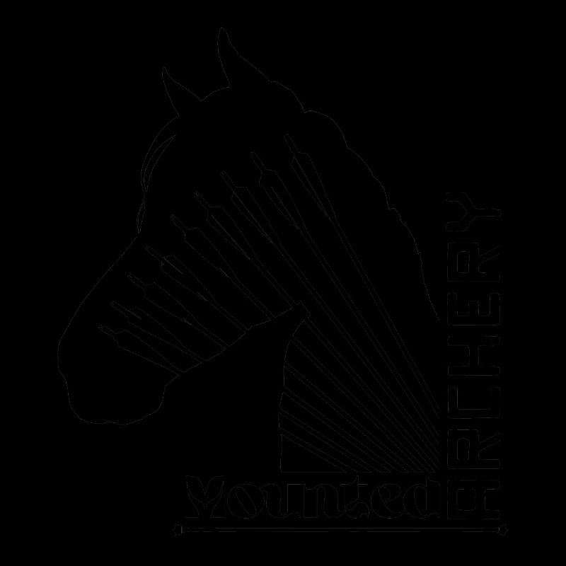 Cheval de tir à l’arc monté noir