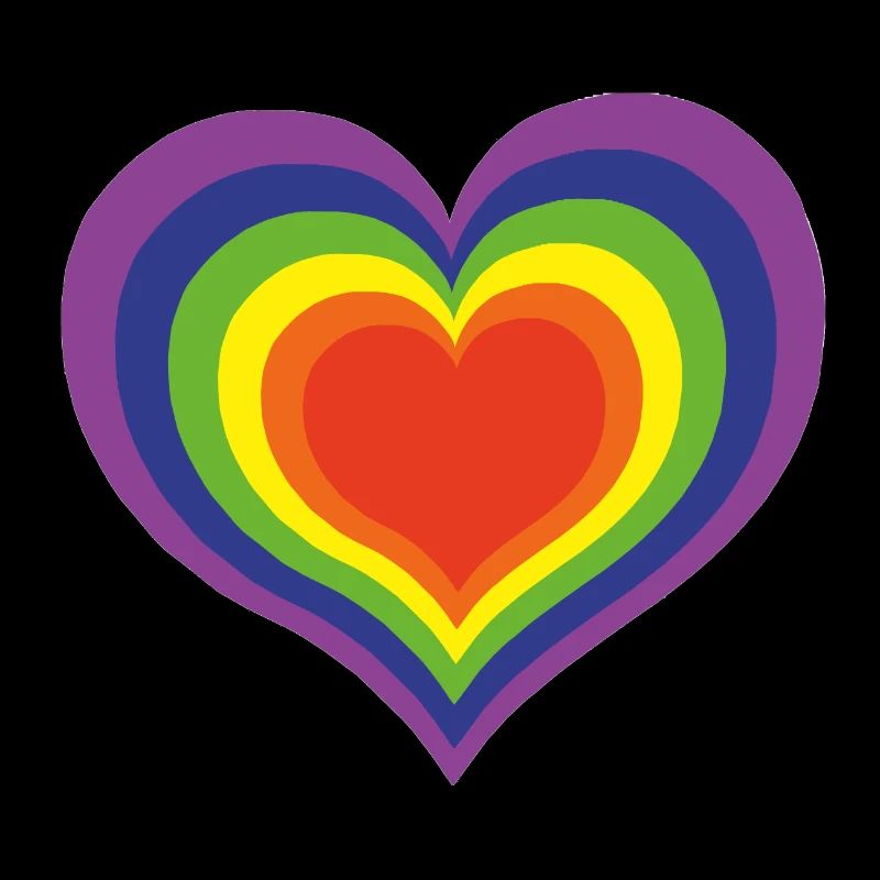 Herz Regenbogenfarben