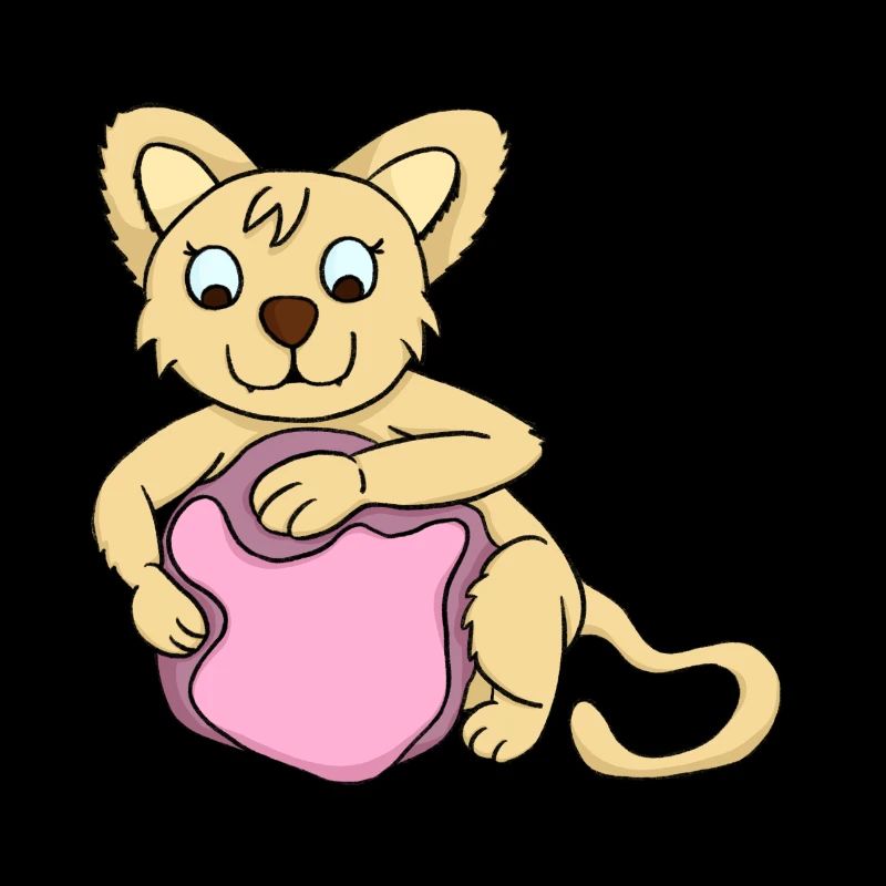 Kitten playing with ball