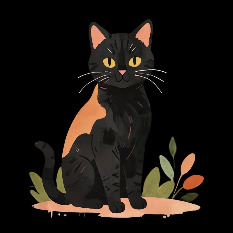 Chat noir et brun