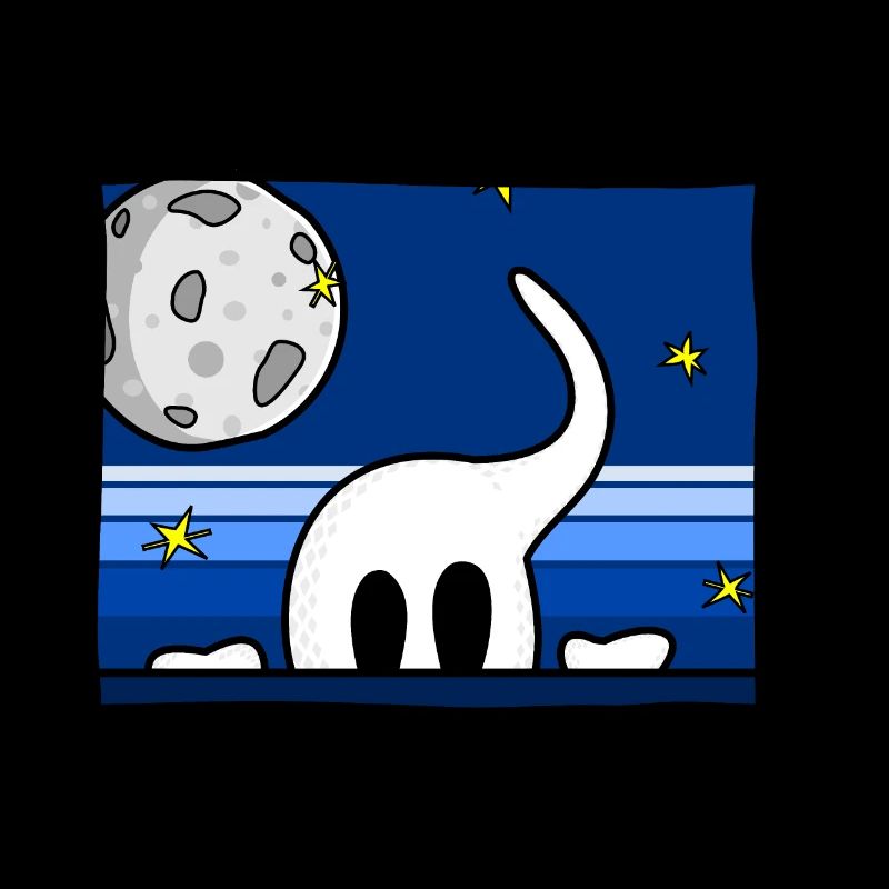 Kleines Gespenst mit Mond und Sternen