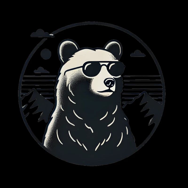 Cool bear with sunglasses