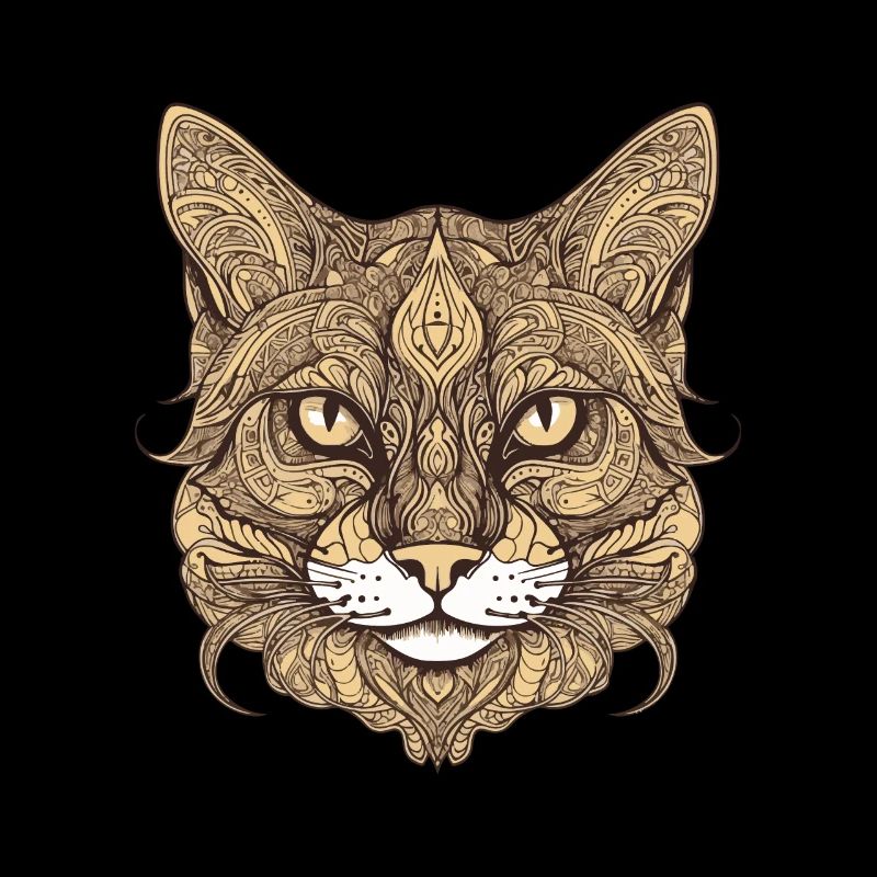 Cat Portrait Head