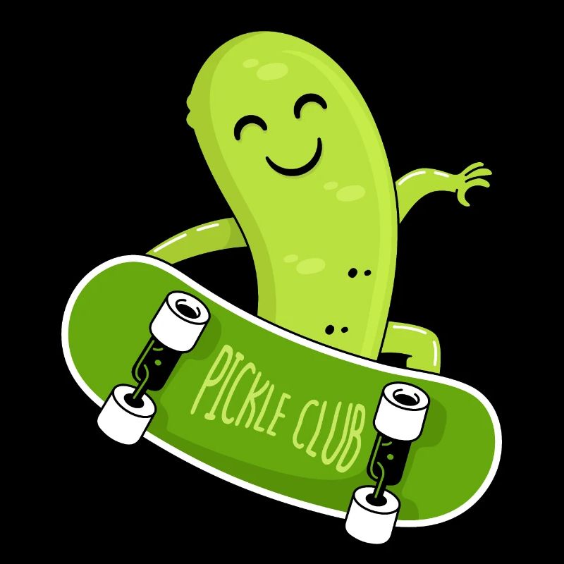 Concombre et planche à roulettes