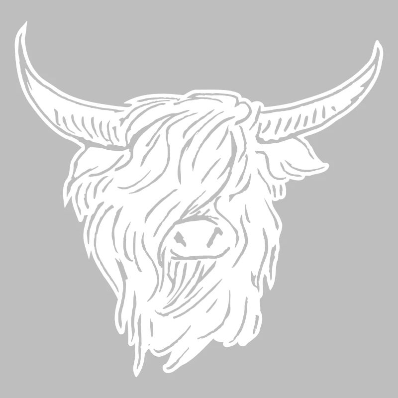 écossais highlander 02 blanc