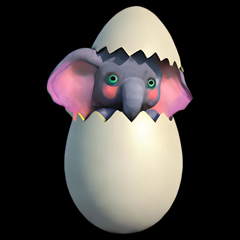 Éclosion de bébé éléphant
