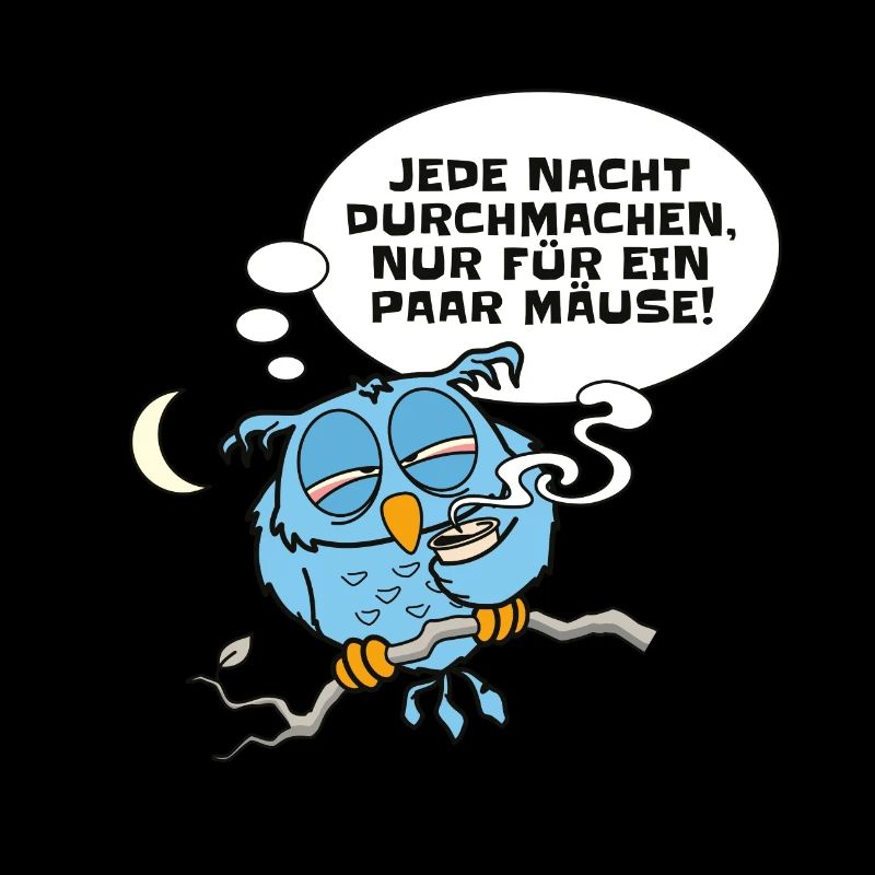 Müde Eule hat Nachtschicht