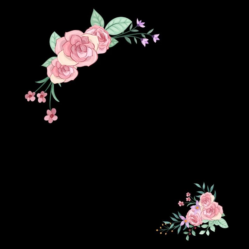 Lettre e fleurs