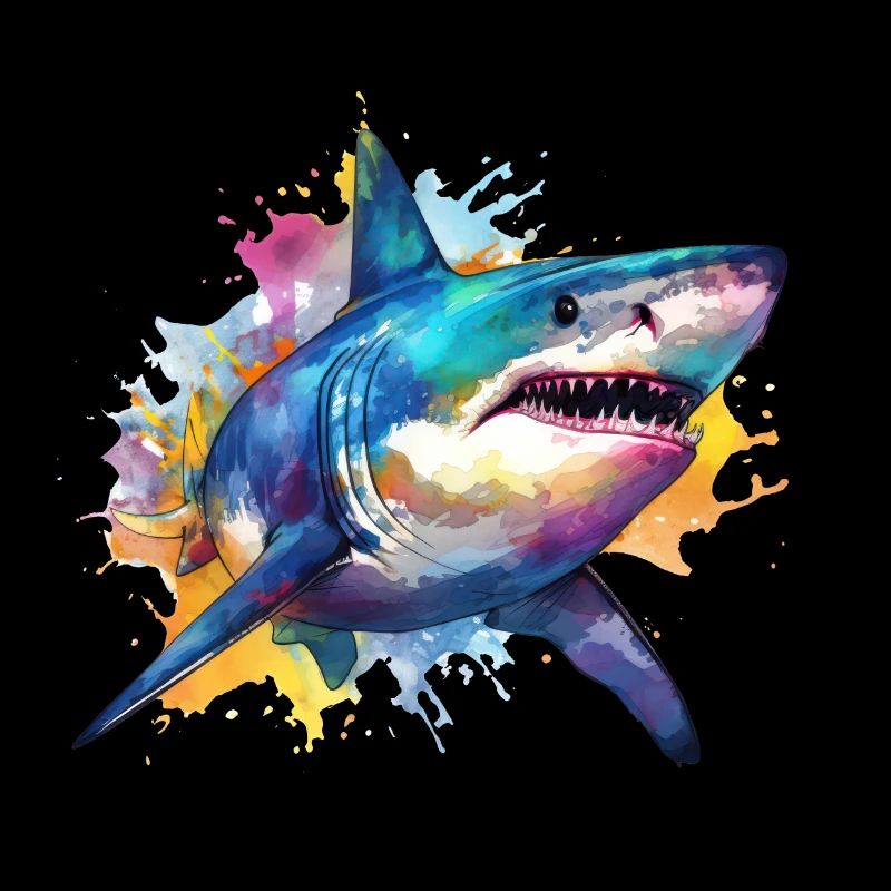 Aquarelle de requin