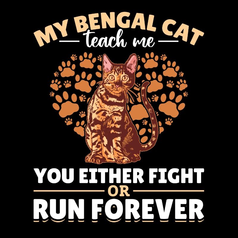 Bengal Cat Heart Paws Gift Cat Breeder