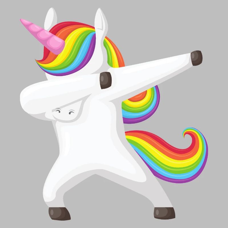Einhorn Dab, Dabbendes Einhorn, DAB, Regenbogen