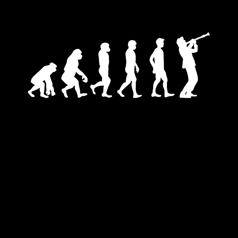 Klarinette Klarinetten Spieler T-Shirt Evolution