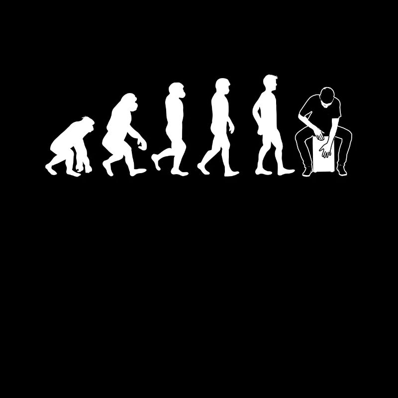 Evolution Cajón T-Shirt Gift Cajon Kachon