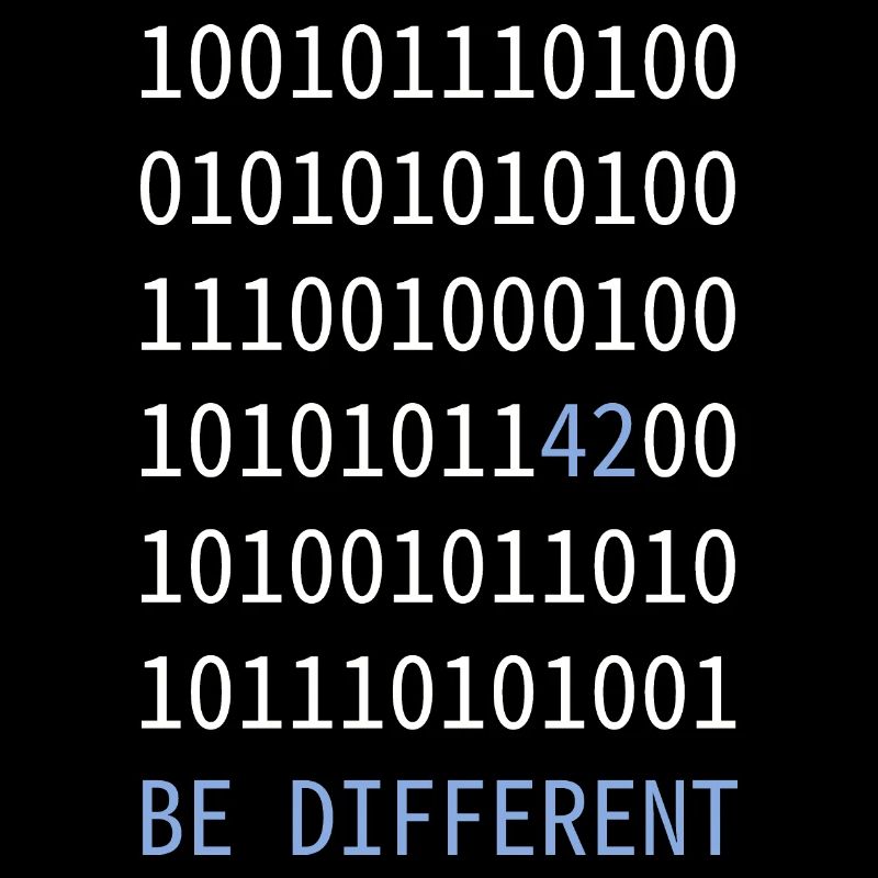 être différent - comme un 42 en code binaire