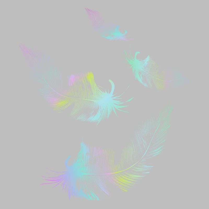 rainbow feathers