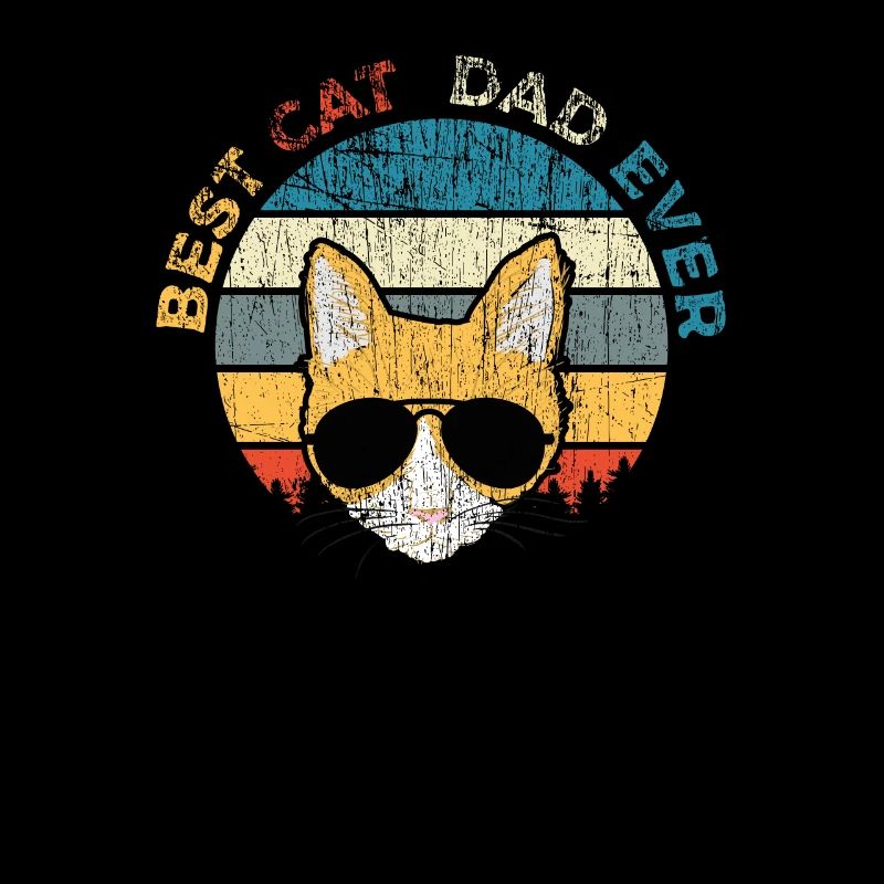 Best Cat Dad Ever Vintage Cat Daddy Vatergeschenk