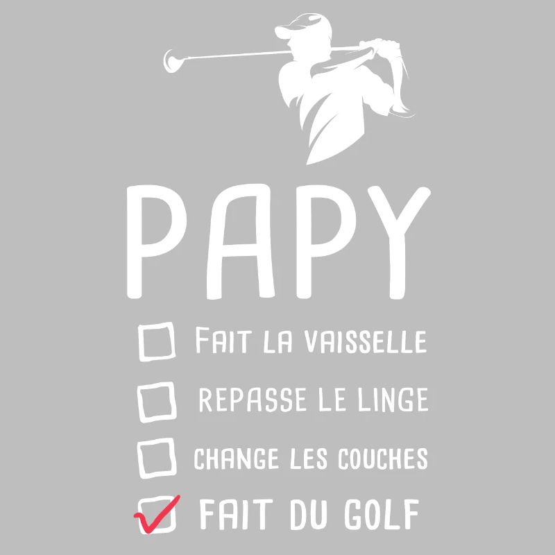 Papy golfer papi golf grandfather funny gift