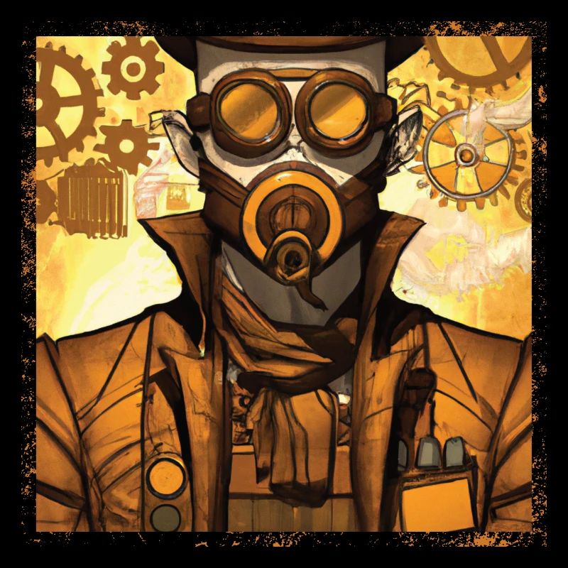 Steampunk Industrie Mechaniker eines Zeppelins
