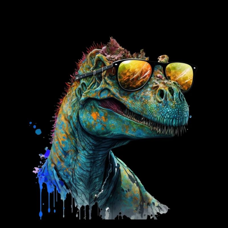 cooler Dino mit Sonnenbrille, Urzeitechse