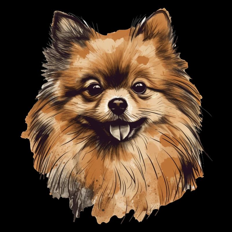 Pomeranian Miniature Spitz Drawing