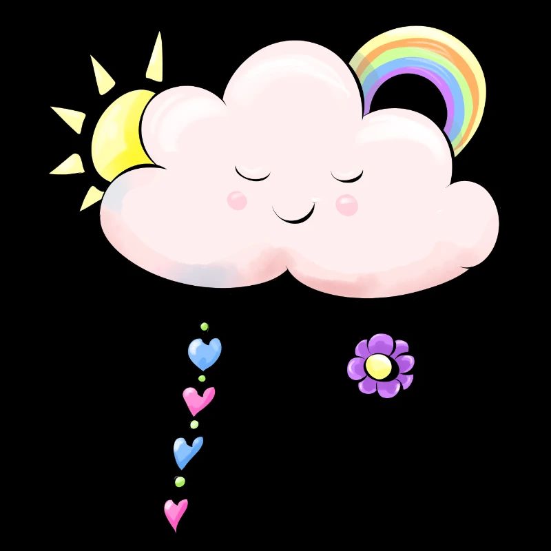 nuages roses