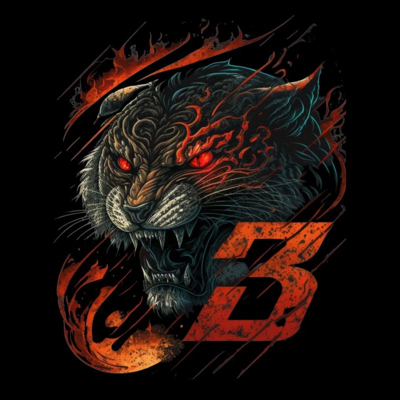 Wild Tiger | Aggressive Wildcat | Animal Design