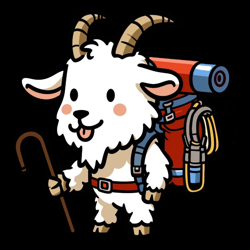 Mountaineer Goat Bock with Backpack Wanderlust