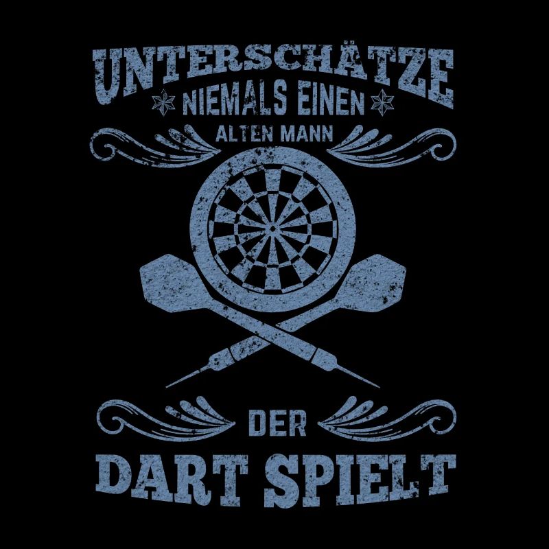 Dartspieler alter Mann