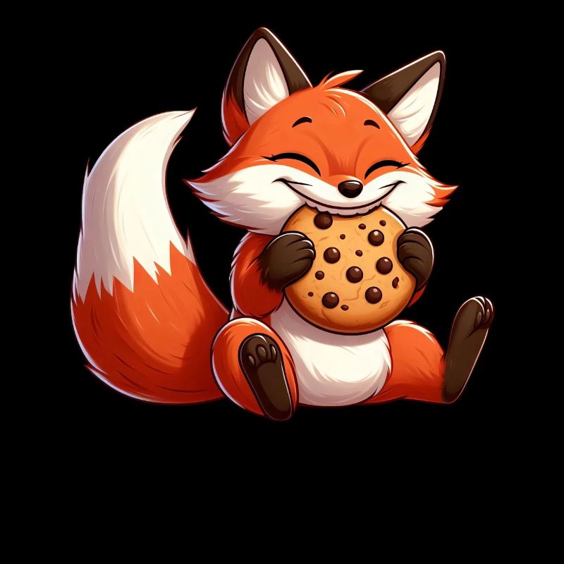 Bande dessinée renard avec des bonbons aux biscuits