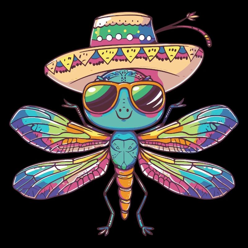 Libellule Drôle Sombrero