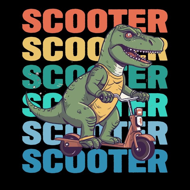 Scootering T Rex