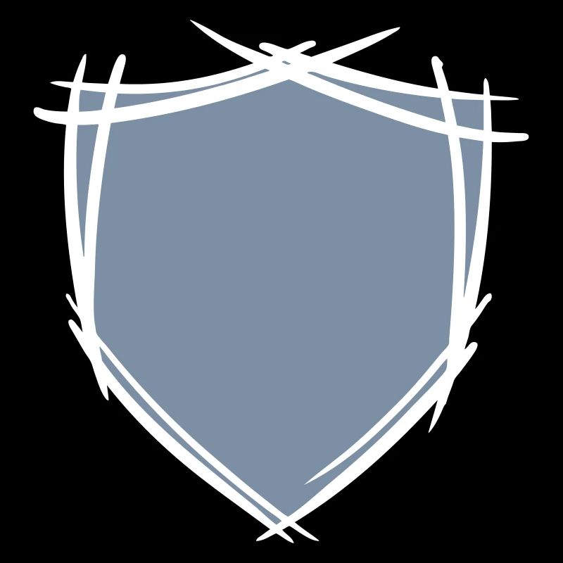 Schild / Wappen Symbol. Hand gezeichnet. Vorlage